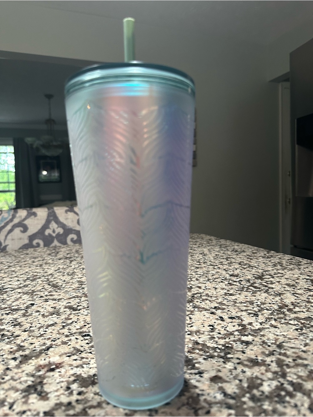 Starbucks Mermaid Iridescent White Tall Tumbler with Straw - Home Dining